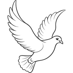 Obraz premium flying dove art illustration