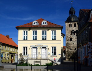 Historical City Hall in the Old Town of Königslutter, Lower Saxony