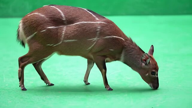 Striking Stripes: A Portrait of a Female Sitatunga Antelope