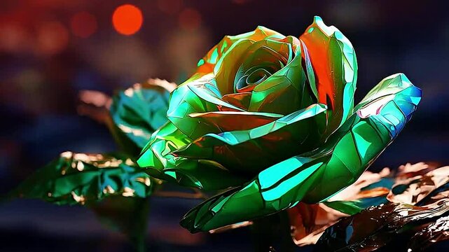 rose flower in Delfts Blauw highly detailed,ai generatif