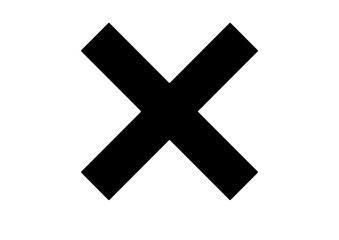 black cross mark, Bold X Mark Icon for Cross-Out Graphics and Cancellation Design Resources