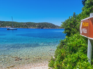 Kantina beach, near Kioni, one of the best beaches in Ithaca, near Kioni, Ithaca island, Greece