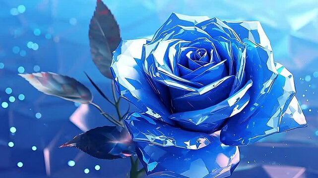 rose flower in Delfts Blauw highly detailed,ai generatif
