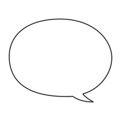 Fototapeta premium シンプルな楕円形の吹き出し
