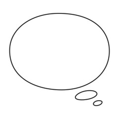 シンプルな楕円形の吹き出し