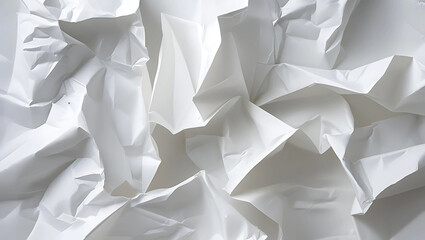 Minimalist Crumpled White Paper Texture Background, Clean Abstract Paper Backdrop for Modern Design, Subtle White Paper Texture – Minimal Background, generative ai