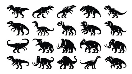 set of animals silhouettes