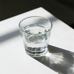 Ai Generate glass mockup with splash in grey and white background
