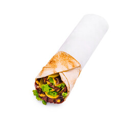 Delicious wrap filled with fresh ingredients ready to enjoy