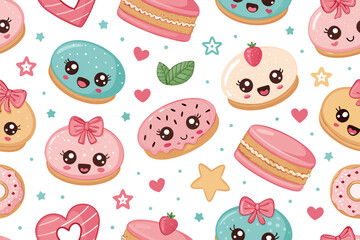 Incredible Bold Repeat Pastry Emojis with - Vibrant and Dynamic Visual Story Perfect for Social Medi