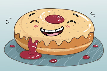Marvelous Comic Panel Jelly Donut Gets Squished and - Calm and Tranquil Visual Story Excellent for C