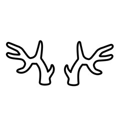 deer antler vector icon