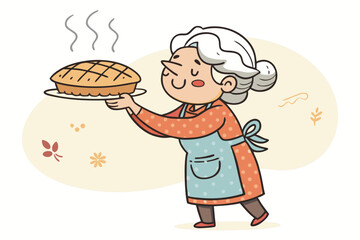 Marvelous Cute Grandma Baker Apron Lifting Fre - Elegant and Refined Visual Story Ideal for Branding