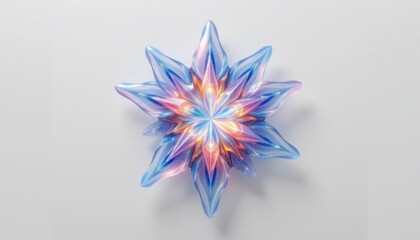 a biomorphic fragment in the form of a radiating starform, made from gelatinous membrane, that appears to breathe, isolated on pure white background, ultra high resolution, no text or branding.