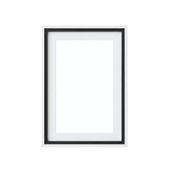 Modern picture frame with mat mockup