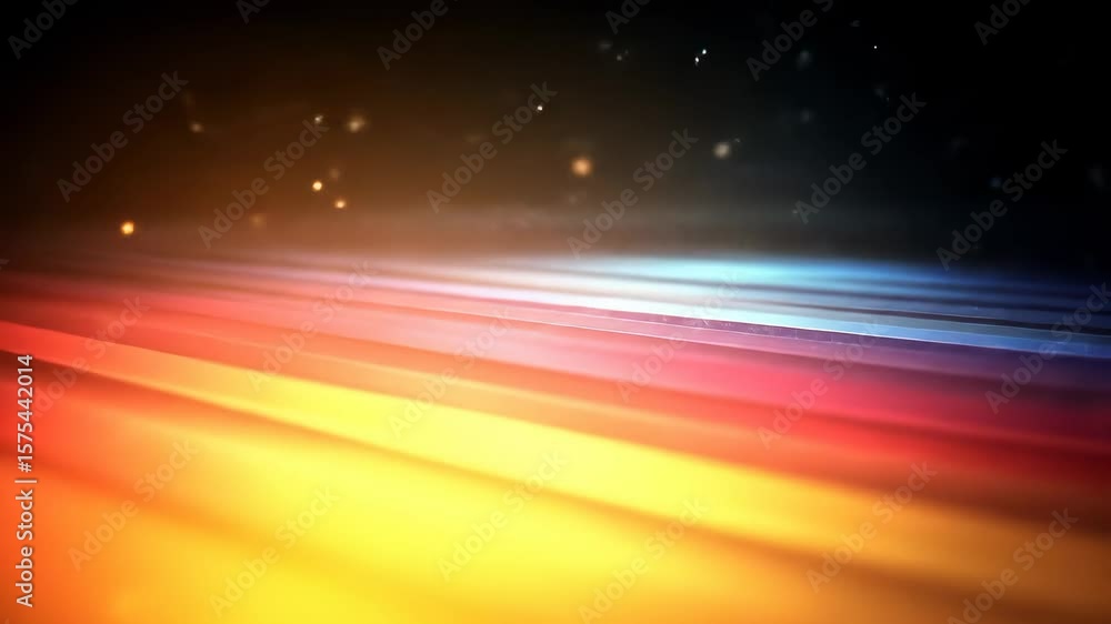 Aufkleber abstract glowing light background with warm orange, red, and yellow gradient lines, soft bokeh, and 