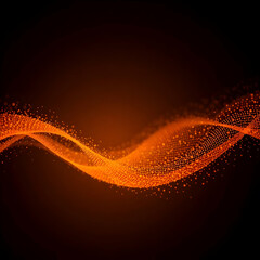 Flowing particle wave abstract background particles