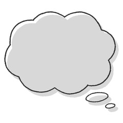Fototapeta premium 手描き風の雲型の吹き出し