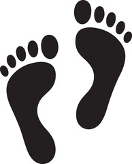 foot print flat icon for apps and websites
