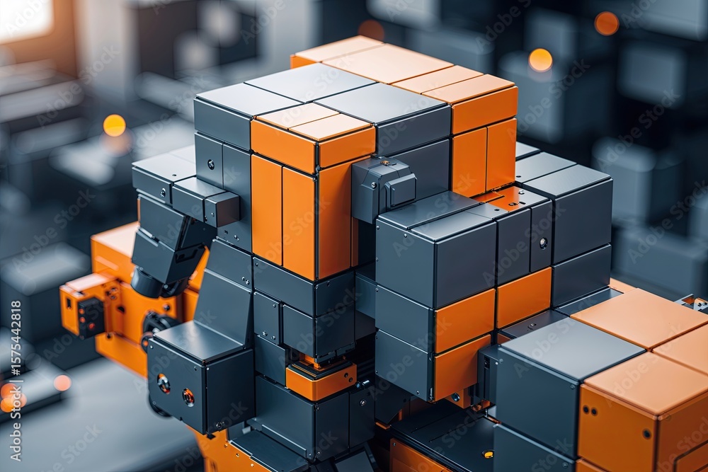 Poster innovative isometric modular cube framework for advanced robotics and technology