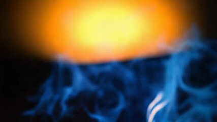 Blue flames creating a surreal and abstract background - Powered by Adobe