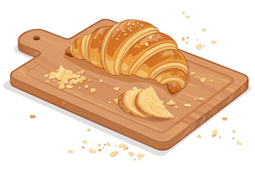 Brilliant Croissant with Visible Layers Cru - Serene and Peaceful Visual Story Perfect for Commercia
