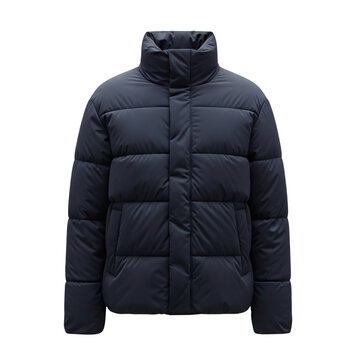 Dark blue puffer jacket for winter