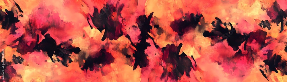 Poster abstract design with vibrant colors and fluid patterns.