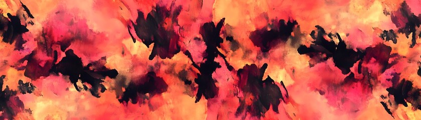 Abstract design with vibrant colors and fluid patterns.