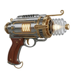 Steampunk ray gun weapon