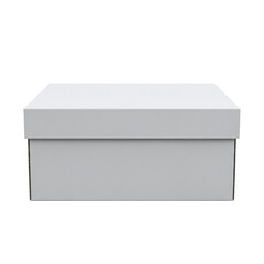 Closed white shoe box mockup
