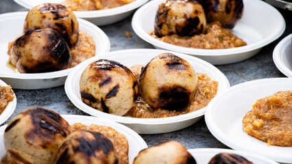 Traditional Bihari dish Litti Chokha served on a plate, showcasing authentic Indian cuisine and regional street food culture.

