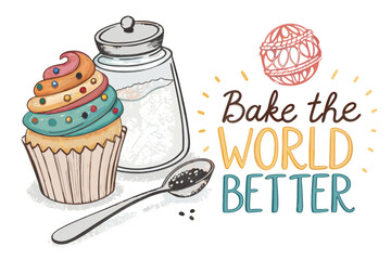 Amazing Hand Drawn Sketch with Cupcake Spoo - Mysterious and Intriguing Visual Story Perfect for Soc