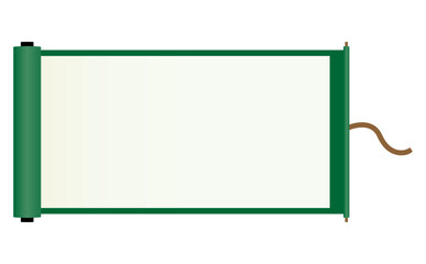 シンプルな巻物のフレームイラスト素材