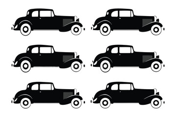 Classic Car Lineup: A collection of sleek, vintage automobile showcases the timeless design and elegance of automotive history, evoking nostalgia.