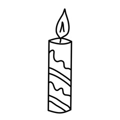 Candlelight Line Vector