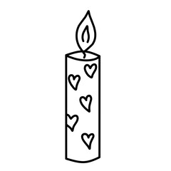 Candlelight Line Vector