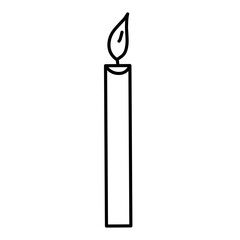 Candlelight Line Vector