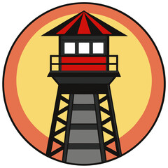World war ii prisoner of war camp guard tower icon