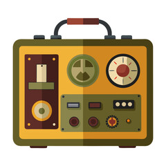Vintage world war ii spy radio transmitter hidden in a suitcase