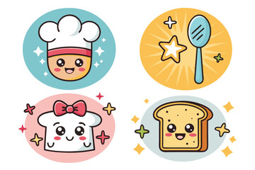 Impressive Kawaii Bread Chef Hat Spoon - Soft and Gentle Visual Story Perfect for Corporate Communic