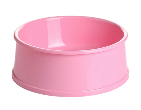 Lovely pink pet feeding bowl featuring a wide stable base and a charming textured fin