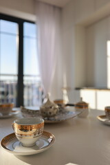 cup of coffee on the table