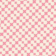 Beautiful pink flower seamless pattern background. Vector
