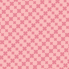 Beautiful pink flower seamless pattern background. Vector