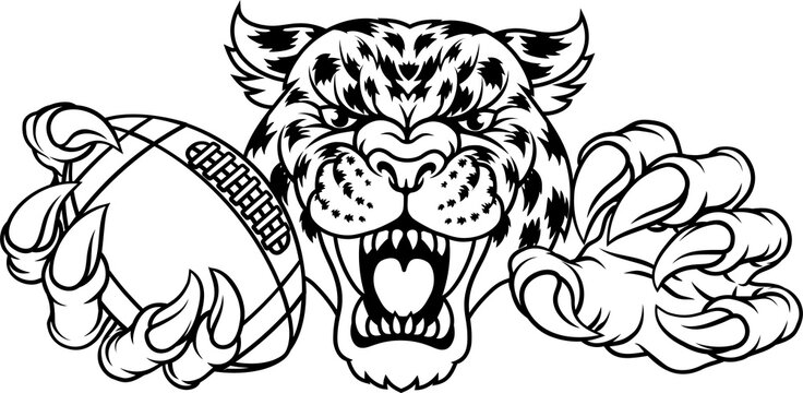 Jaguar Leopard Cheetah American Football Mascot