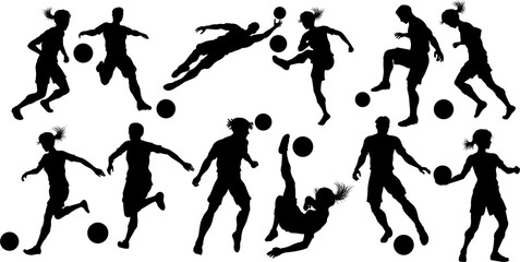 Soccer Football Players Male Men Silhouettes Group © Christos Georghiou