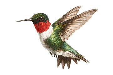 Fototapeta premium Hummingbird in flight, vibrant colors, nature