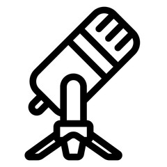 microphone podcast - Content Creation and Streaming Production - line outline