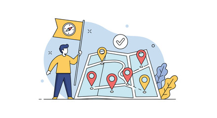 Strategic planning and execution for achieving business goals and objectives through effective route mapping and milestone tracking